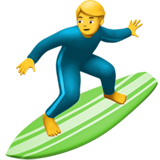 apple version: Man Surfing