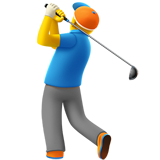 apple version: Man Golfing