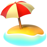 apple version: Beach with Umbrella