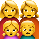 apple version: Family: Woman, Woman, Girl, Boy