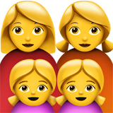 apple version: Family: Woman, Woman, Girl, Girl