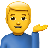 apple version: Man Tipping Hand