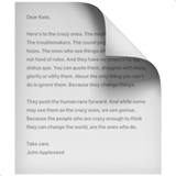 apple version: Page Facing Up