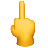 apple version: Reversed Hand with Middle Finger Extended