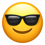 apple version: Smiling Face with Sunglasses