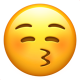 apple version: Kissing Face with Closed Eyes