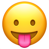 apple version: Face with Tongue