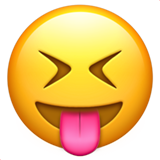 apple version: Squinting Face with Tongue