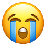 apple version: Loudly Crying Face