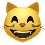 apple version: Grinning Cat Face with Smiling Eyes