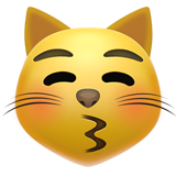 apple version: Kissing Cat Face with Closed Eyes