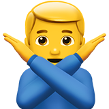 apple version: Man Gesturing No