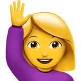 apple version: Woman Raising Hand