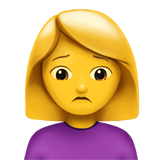 apple version: Woman Frowning