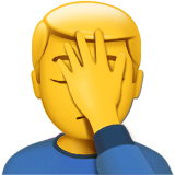 apple version: Man Facepalming