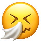 apple version: Sneezing Face