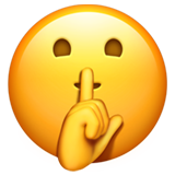 apple version: Shushing Face