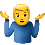 apple version: Man Shrugging