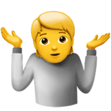 apple version: Person Shrugging