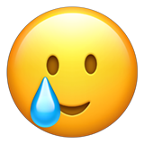 apple version: Smiling Face with Tear