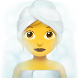 apple version: Woman in Steamy Room