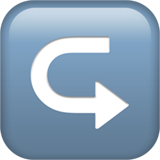 apple version: Right Arrow Curving Upwards