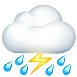 apple version: Cloud with Lightning and Rain