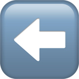apple version: Leftwards Black Arrow