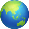 facebook version: Earth Globe Asia-Australia