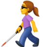 facebook version: Woman with White Cane