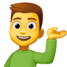 facebook version: Man Tipping Hand
