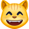 facebook version: Grinning Cat Face with Smiling Eyes