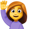 facebook version: Woman Raising Hand