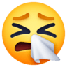 facebook version: Sneezing Face