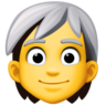 facebook version: Person with White Hair