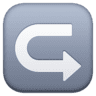 facebook version: Right Arrow Curving Upwards