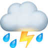 facebook version: Cloud with Lightning and Rain