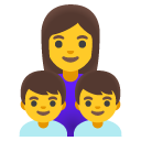 google version: Family: Woman, Boy, Boy