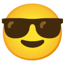 google version: Smiling Face with Sunglasses