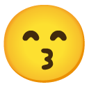 google version: Kissing Face with Smiling Eyes