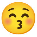 google version: Kissing Face with Closed Eyes