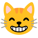 google version: Grinning Cat Face with Smiling Eyes