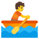 google version: Person Rowing Boat