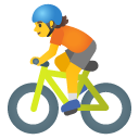 google version: Person Biking