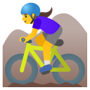 google version: Woman Mountain Biking