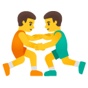google version: Men Wrestling
