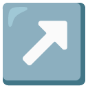 google version: Up-Right Arrow Emoji