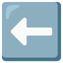 google version: Leftwards Black Arrow