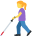 twitter version: Woman with White Cane