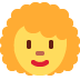twitter version: Woman with Curly Hair